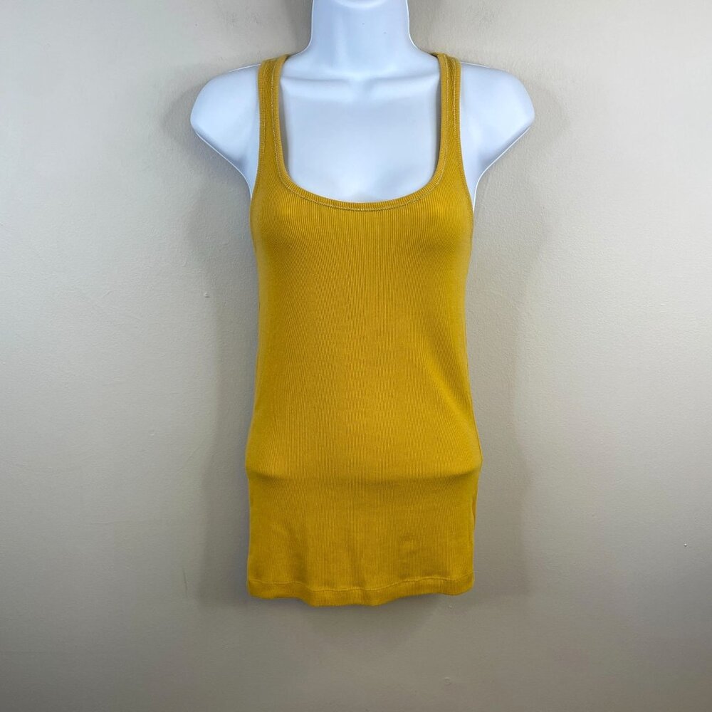 Vintage Y2K Tank Top Womens Medium Longline Elena Bella Ribbed Stretch Layering‎